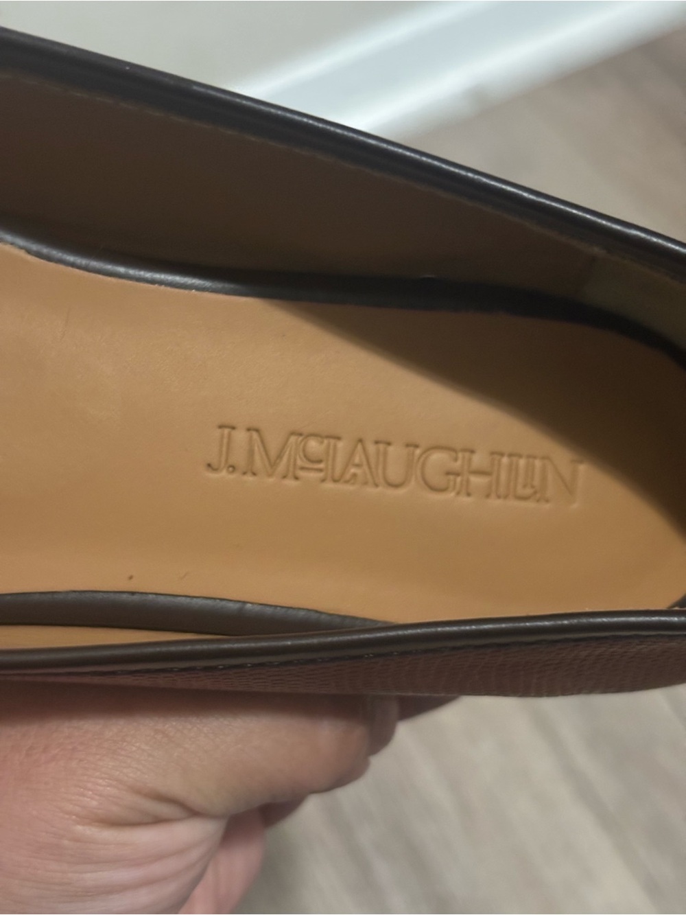 J. McLaughlin Cognac Leather Tassel Loafers - Picture 6 of 9